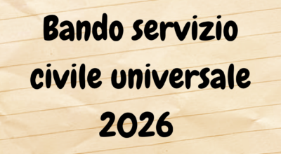 BANDO PER IL SERVIZIO CIVILE NAZIONALE, SCADENZA 8 APRILE 2026 ALLE 14